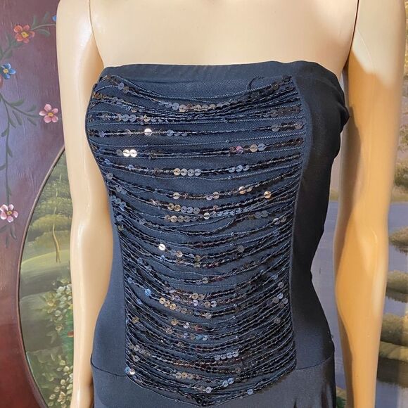 Black Strapless Cocktail Dress, Size Small - Picture 4 of 6